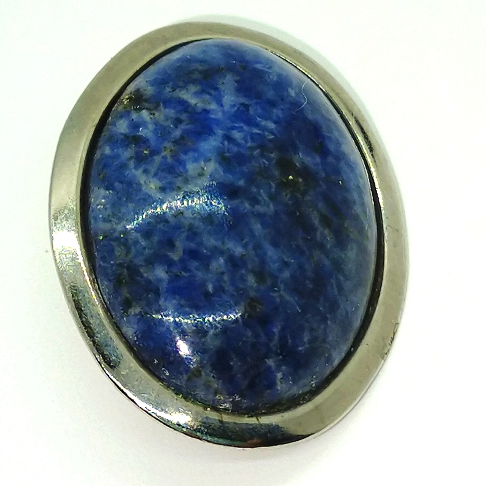Vintage Stone Sodalite Brooch - Picture 4 of 7